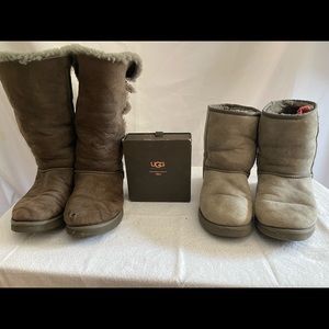 UGG Grey Boot Bundle w/Cleaning Kit